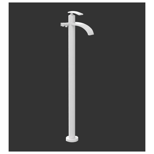 Artize, Смеситель для ванны напольный, Signac, 1-рычаж., Белый матовый. Фото 1
