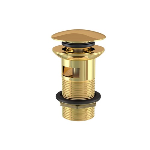 Jaquar, донный клапан для раковины с переливом, Глянцевое золото. Фото 1