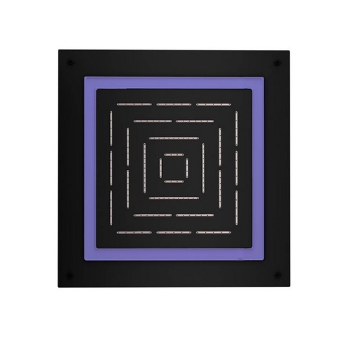 Jaquar, потолочный душ, Maze, 1-режимн., 450х450 мм,  Черный матовый. Фото 1
